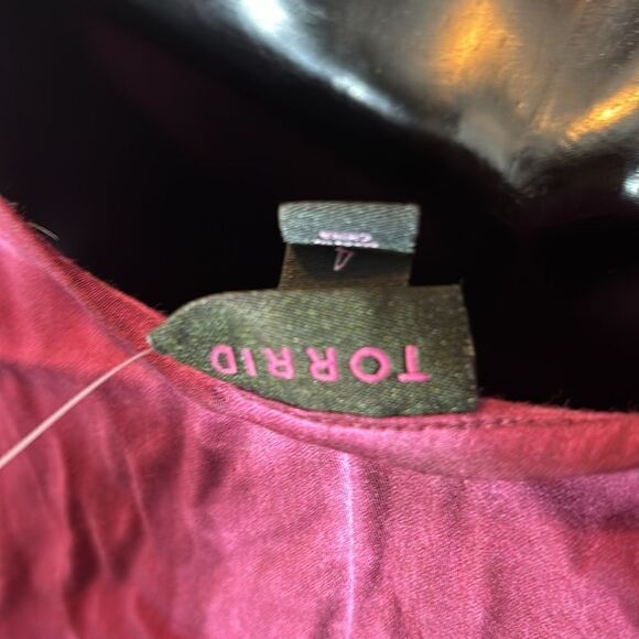 Torrid fit & flare soft stretch challis button front top new 4/4x/26 - Picture 7 of 7